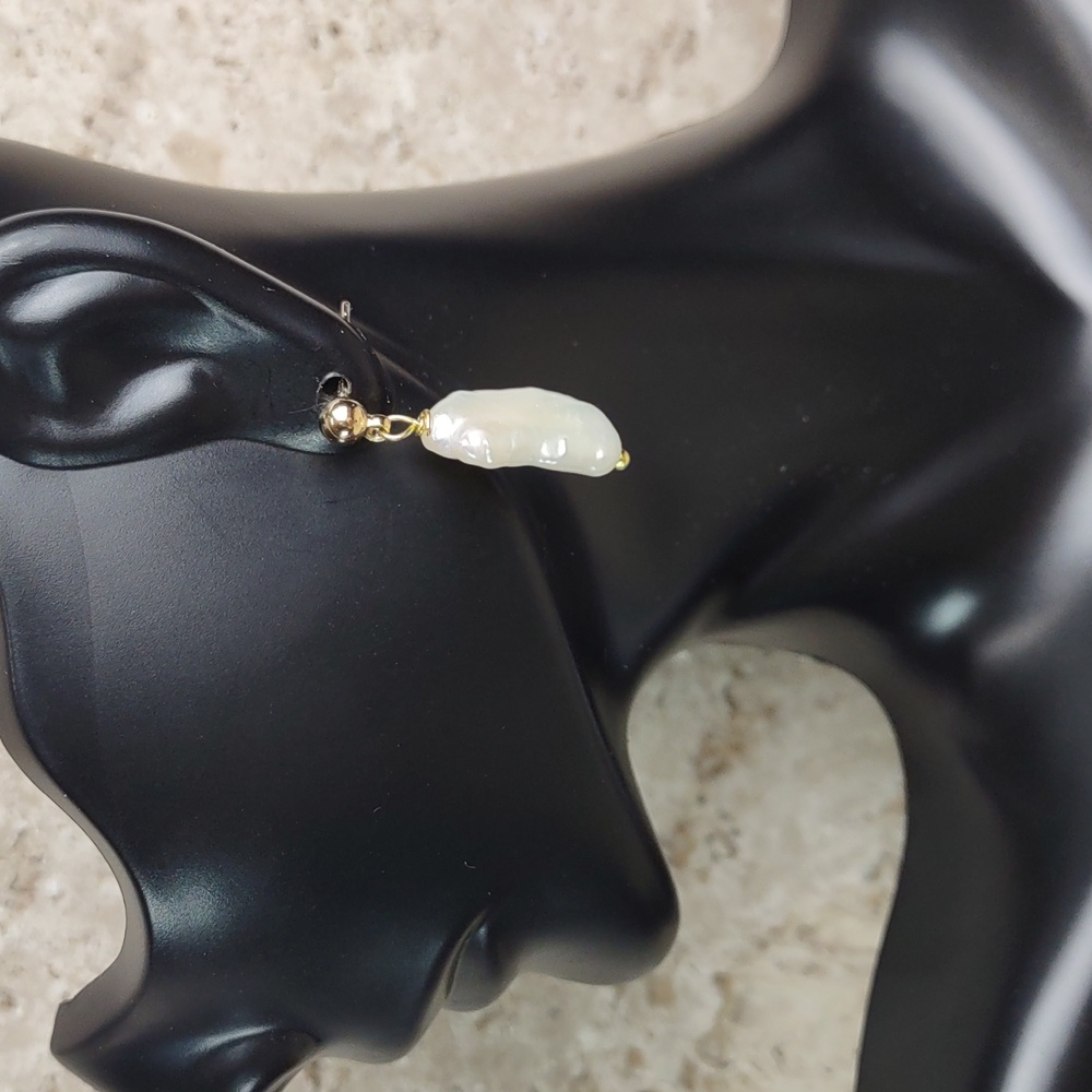 Keshi Pearl Dangle Earrings